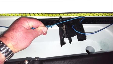 How To Set Up Rudder Toe Tabs On New Kayak 3 Toe Tab 2 Cut 1